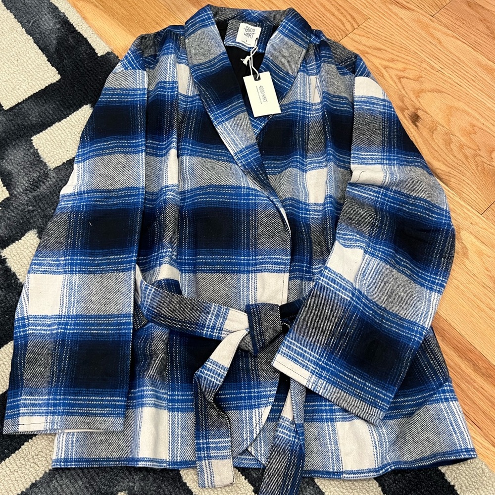 Matilda Jane Blue and Gray Plaid Jacket